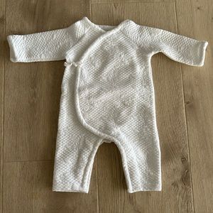 Janie and Jack Ivory Quilted Romper